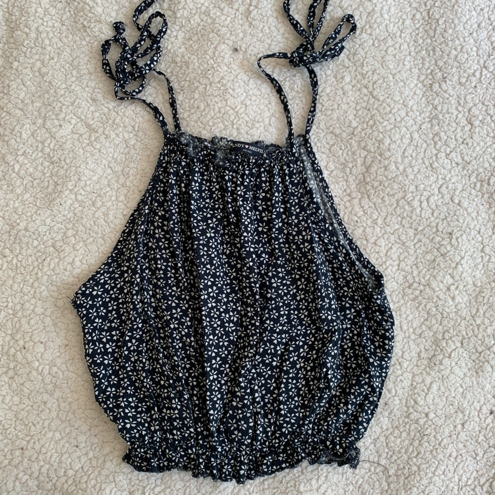 brandy melville floral crop top